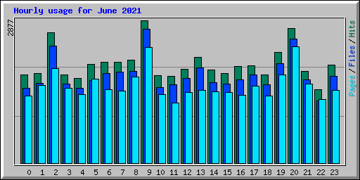 Hourly usage for June 2021